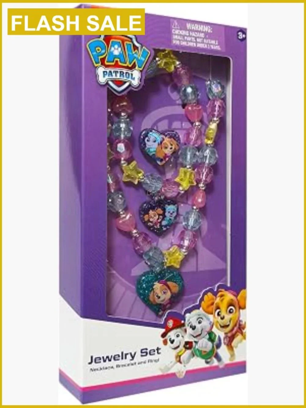 Paw Patrol Dress-Up Jewelry Set Necklace Bracelet Ring Play Accessories Girls